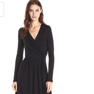 Three Dots Women's Blue Gabriella Faux-wrap Dress